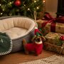 Handmade Felt Christmas Sausage Dog Hanging Decoration, thumbnail 1 of 2