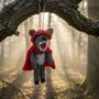 Handmade Felt Big Bad Wolf Hanging Decoration, thumbnail 1 of 3
