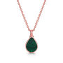 Teardrop Malachite Urn 18 K Rose Gold Plated Silver, thumbnail 1 of 5