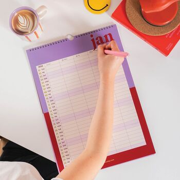 2025–2026 Academic A3 Family Planner | Bold Block, 5 of 8