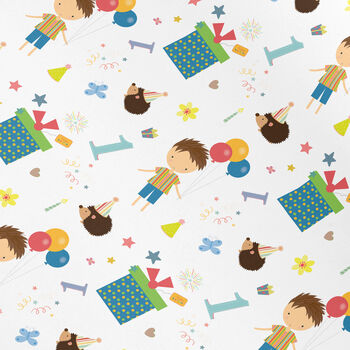1st Birthday Boy Wrapping Paper Roll Or Folded, 3 of 4