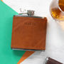 Personalised 6oz Leather Hip Flask, thumbnail 3 of 7