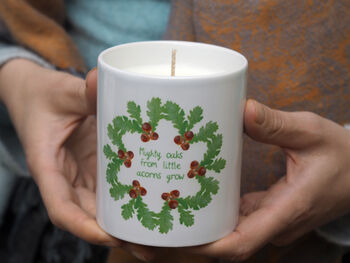 Personalised Acorn Candle Gift For Teacher, 2 of 4