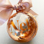 Personalised Copper Leaf Christmas Bauble, thumbnail 1 of 2