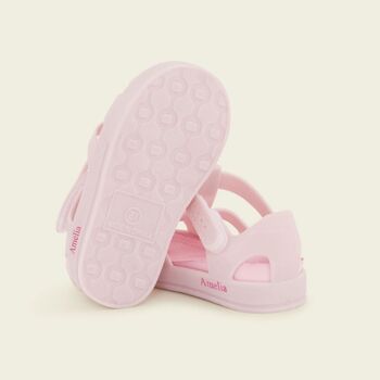 Personalised Pink Toddler Jelly Shoes, 2 of 4