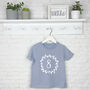Girls Birthday T Shirt Flower Garland And Number, thumbnail 6 of 7