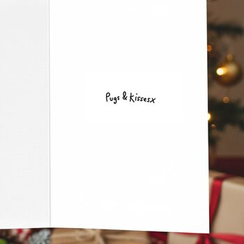 Pugs And Kisses, Pugs Christmas Card, 3 of 6