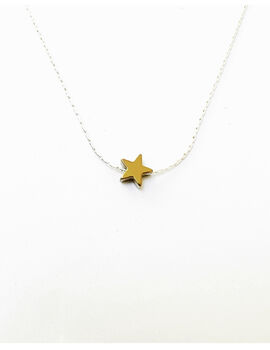 Gold Hematite 6mm Star Silver Or Gold Necklace, 3 of 5