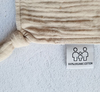 Organic Cotton Muslin Lion Comforter, 4 of 5
