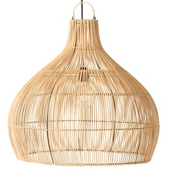 Extra Large Rattan Pear Shape Lampshade Pendant, 4 of 6