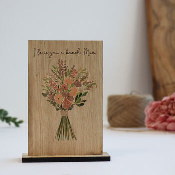 Personalised Printed Oak Flower Card, 8 of 9