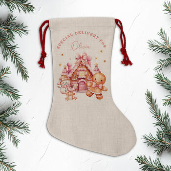 Personalised Christmas Santa Sack Gingerbread Man, 4 of 7