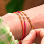 Personalised Bright Cotton And Initial Bracelet, thumbnail 1 of 7