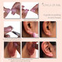 Mini Rose Gold Plated Sterling Silver Huggie Hoop Sleeper Earrings, thumbnail 10 of 10