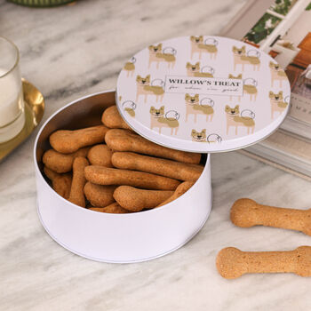 Personalised Dog Biscuit Food Storage Treat Tin Gift, 9 of 10