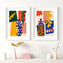 Colourful Abstract Leaf Prints Set Of Three, thumbnail 7 of 11