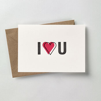 'I Love You' Letterpress Card, 3 of 3