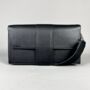Black Leather Crossbody Envelope Handbag, thumbnail 6 of 8