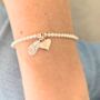 Sterling Silver Personalised Hand Stamped Initial Bracelet, thumbnail 4 of 8