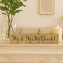 Personalised Wooden Mr And Mrs Wedding Sign Small Decoration Gift, thumbnail 1 of 4