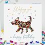 Dog Birthday Card With Butterflies, thumbnail 1 of 12