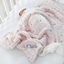 Personalised Pink Bunny Sherpa Baby Blanket, thumbnail 1 of 10