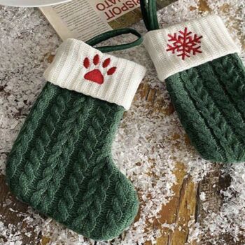 Mini Knitted Red Pet Stocking, 3 of 3