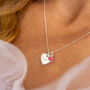 Esme Heart And Birthstone Personalised Name Necklace, thumbnail 5 of 12