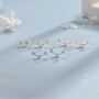 Sterling Silver Small Star Trio Stud Earrings, thumbnail 1 of 10