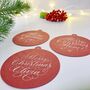 Personalised Calligraphy Bauble Gift Tag, thumbnail 5 of 6