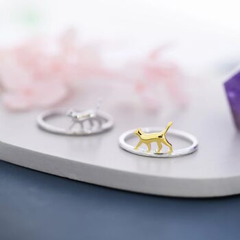 Cute Cat Ring In Sterling Silver, 10 of 11
