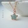 Aquamarine March Birthstone Star Necklace, thumbnail 1 of 12