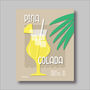 Pina Colada Cocktail Print Four Colour Options, thumbnail 6 of 8