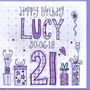 21st Birthday Card, thumbnail 1 of 2