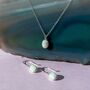 Silver Welo Opal October Birthstone Drop Earrings, thumbnail 1 of 5