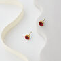 Ruby Red Swarovski Crystal Stud Earrings, thumbnail 3 of 6