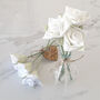 Personalised 13th Anniversary Lace Roses With Vase, thumbnail 1 of 4
