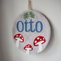 Name And Toadstool Punchneedle Wall Hanging, thumbnail 3 of 5