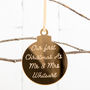 Personalised Golden Engraved Message Christmas Bauble, thumbnail 2 of 3