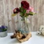 Molten Glass Driftwood Melted Glass Vase On Wood Base, thumbnail 3 of 9