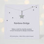 Make A Wish Over Rainbow Bridge Pet Memorial Necklace, thumbnail 1 of 2