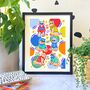 Cat Dad Print With Whimsical Cat Illustrations, thumbnail 2 of 3