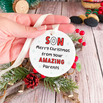 Funny Christmas Ornament Gift For Son, 5 of 7