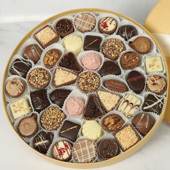 Luxury Gold Chocolate Gift Box – 43 Belgian, British And Swiss Chocolates, 2 of 3