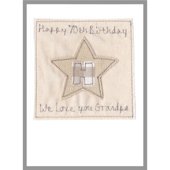 Personalised Initial Star Birthday Card For Him, 2 of 12