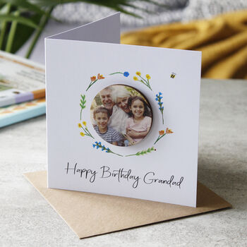 70th Birthday Personalised Photo Magnet Card, 4 of 7