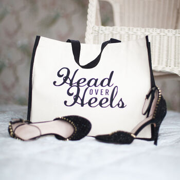 Valentine's Slogan Bag 'Head Over Heels', 2 of 4