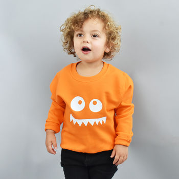 Monster Face Children's Sweatshirt, 2 of 5
