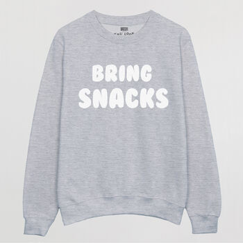 Bring Snacks Men's Slogan Sweatshirt, 3 of 3