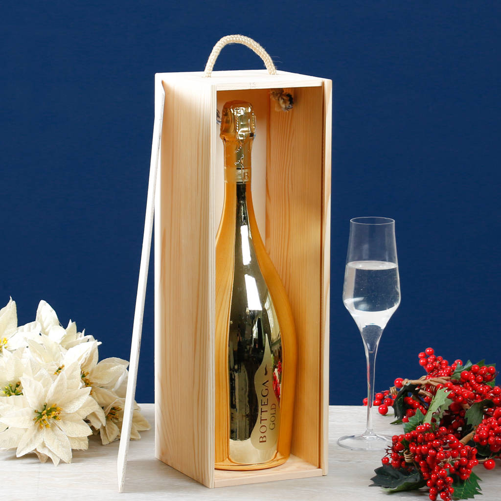 Personalised Natural Wood Magnum Wine Box With Lid By Dibor